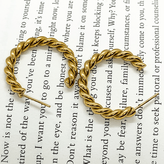 The Twisted Gold Hoops